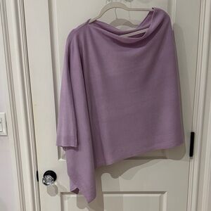 Lavender Asymmetrical Knit Poncho
